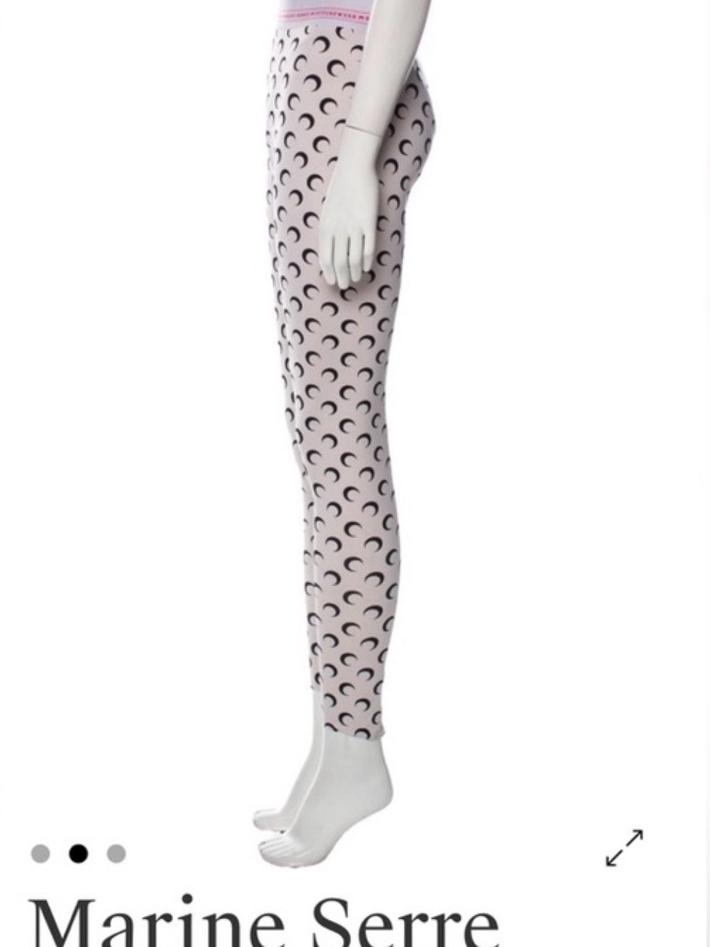 Marine Serre Beige Crescent Moon Print Leggings
